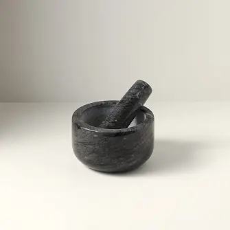 Ступка marm, 12,7х7,6 см, черный мрамор