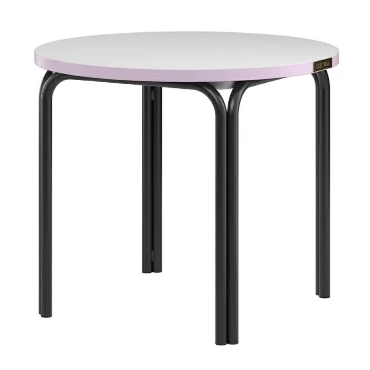 Столик кофейный ror, D50 см, черный/серый/розовый