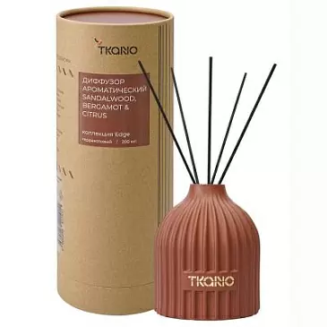 Диффузор ароматический sandalwood, bergamot & citrus из коллекции edge, 200 мл, терракотовый