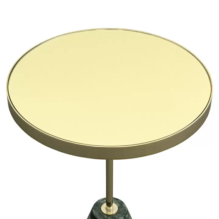 Столик кофейный kaya, D40,8 см, золотистый/зеленый