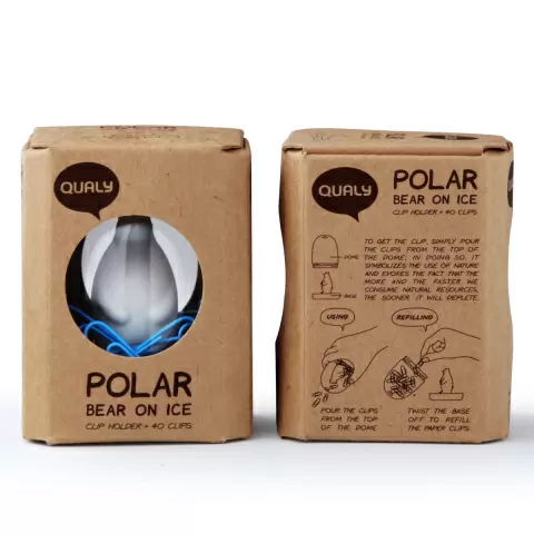 Держатель для скрепок QUALY Polar bear on ice