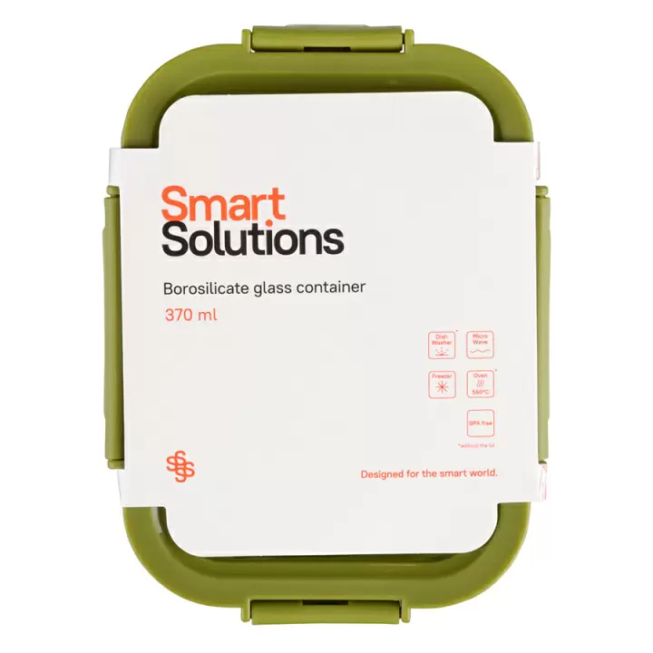 Контейнер для запекания, хранения и переноски продуктов в чехле Smart Solutions, 370 мл, зеленый