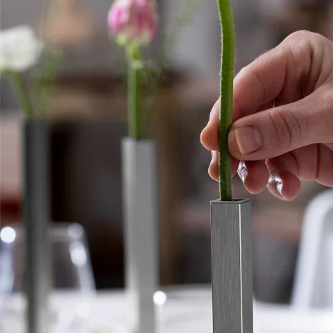 Набор ваз магнитных Peleg Design Magnetic Vase, 5 шт, серебристый
