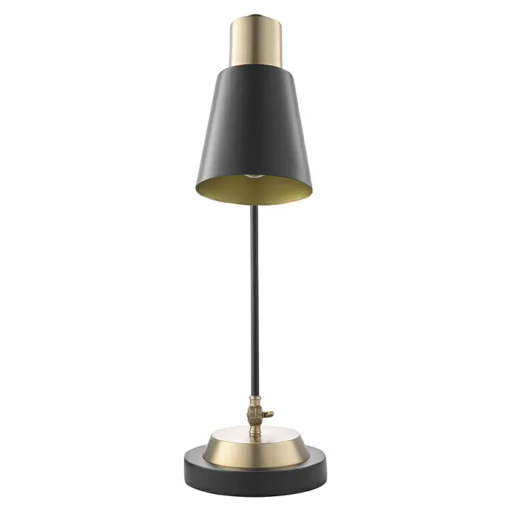 Лампа настольная pilwy, D21х62 см, золотистая/черная