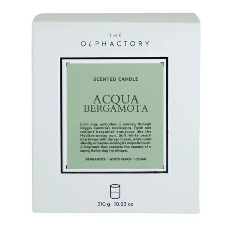 Свеча ароматическая the olphactory, white insignia, acqua bergamota, 60 ч
