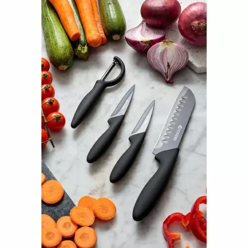 Набор из 3 ножей и овощечистки everyday