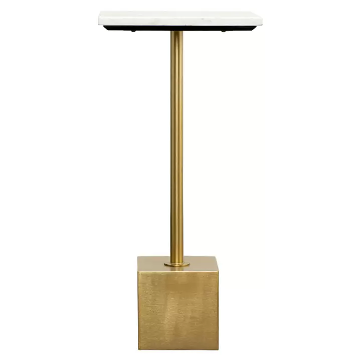 Столик приставной svein, 30х30 см, мрамор/золотой