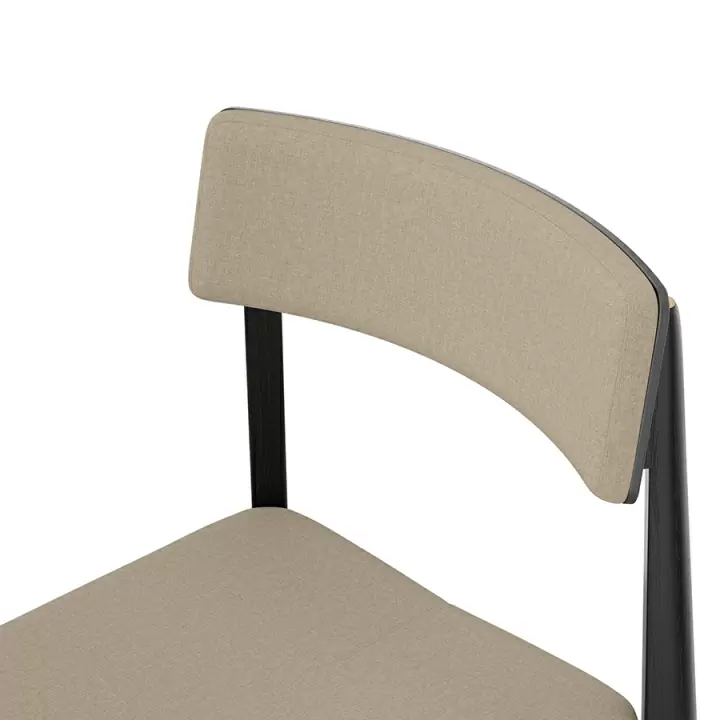 Набор из 2 стульев aska, рогожка, черный/бежевый