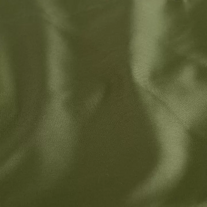 Простыня на резинке из сатина оливкового цвета из коллекции wild, 160х200х30 см