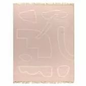 Ковер ручной работы из шерсти и хлопка poetry and steps цвета пыльной розы, 160х230 см