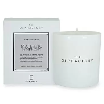 Свеча ароматическая the olphactory, white insignia, majestic symphony, 60 ч