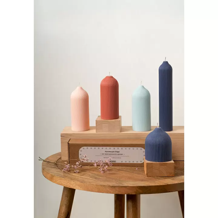 Свеча декоративная террактового цвета из коллекции edge, 16,5см