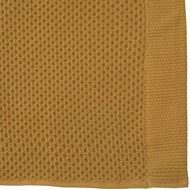 Полотенце для лица вафельное цвета карри из коллекции essential, 30х30 см