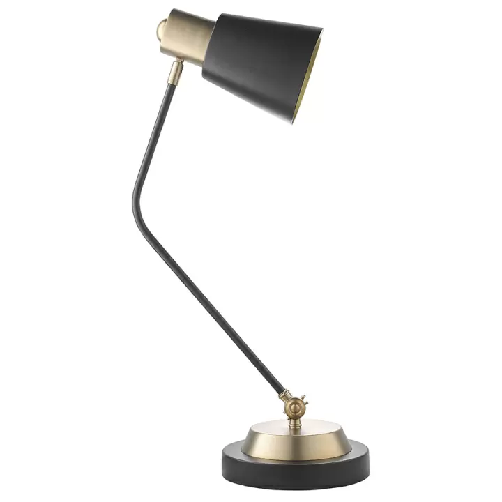 Лампа настольная pilwy, D21х62 см, золотистая/черная