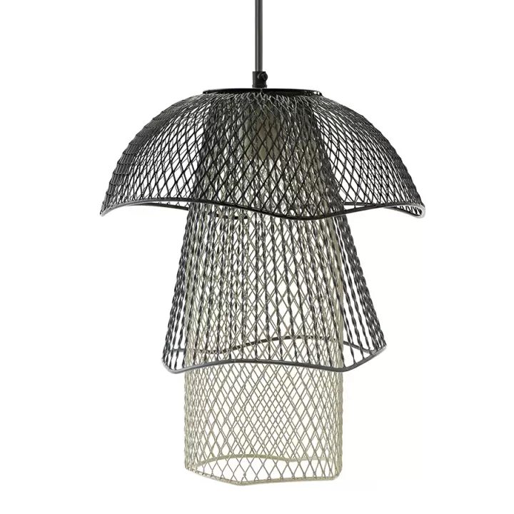 Светильник подвесной vinger, D28х37 см, черный/серый/белый