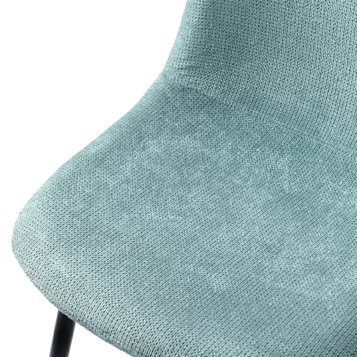 Набор из 4 стульев Bergenson Bjorn Breeze, фактурный шенилл, светло-бирюзовый