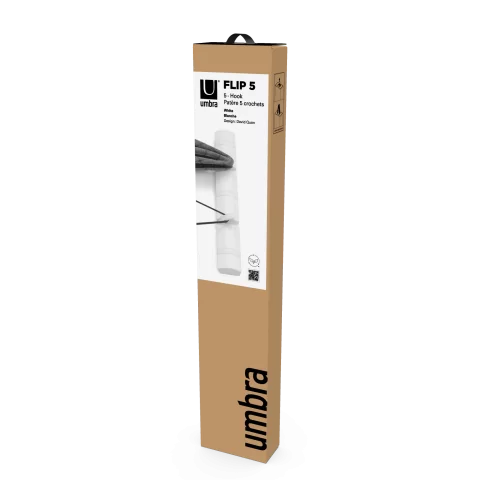 Вешалка настенная Umbra Flip 5 крючков, белая