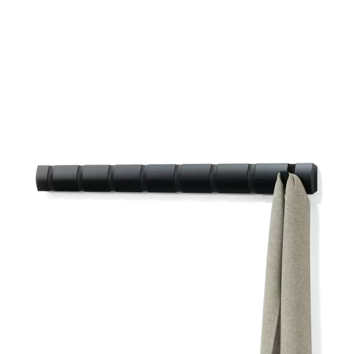 Вешалка настенная Umbra Flip 8 крючков, черная