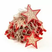 Украшения подвесные EnjoyMe Christmas Stars, деревянные, в сетке, 30 шт