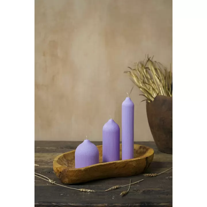 Свеча декоративная цвета лаванды из коллекции edge, 25,5см