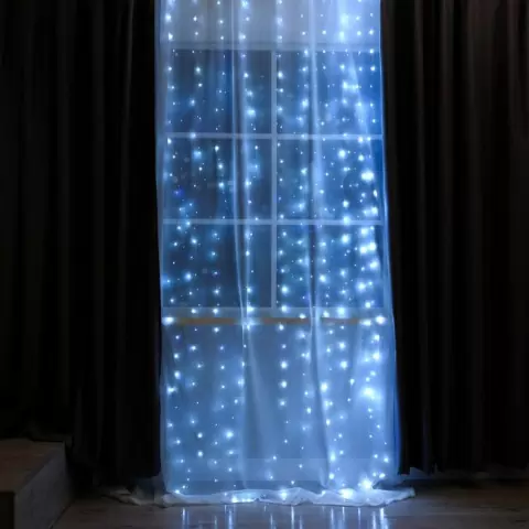 Гирлянда Luazon Lighting Занавес роса на крючках, 2,8×3 м