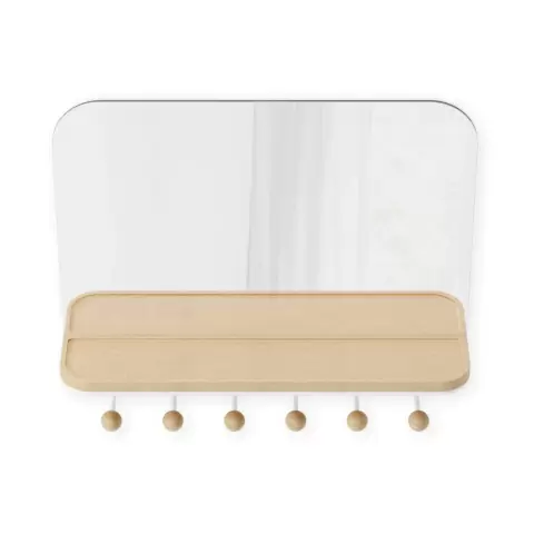 Зеркало с полкой и крючками Umbra Estique