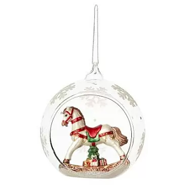 Ёлочная игрушка festive horse из коллекции new year essential