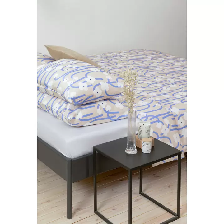 Комплект постельного белья сиреневого цвета с принтом Полярный цветок из коллекции scandinavian touch, 200х220 см