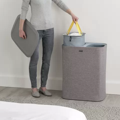 Корзина для белья tota™ 90 л, серая