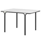 Стол обеденный ror, 85х120 см, черный/серый