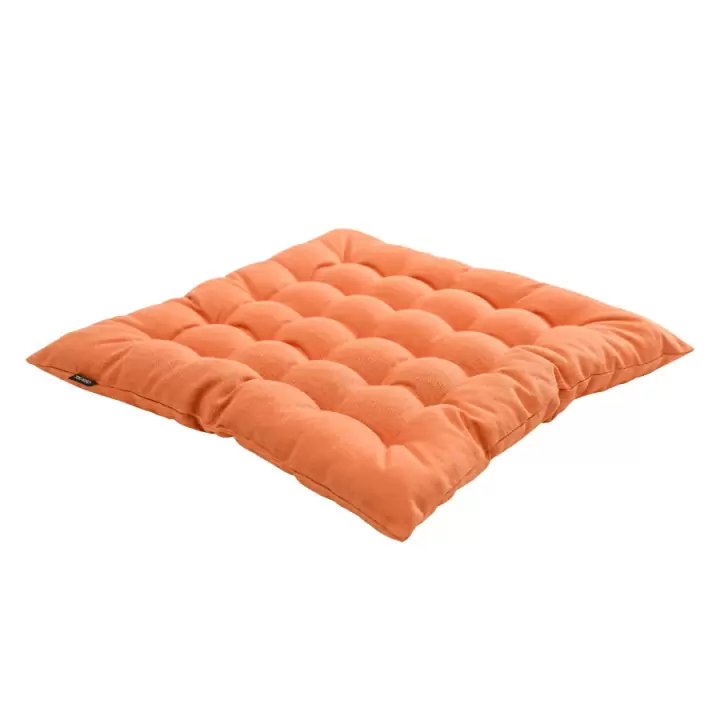 Подушка на стул из хлопка, оранжевая