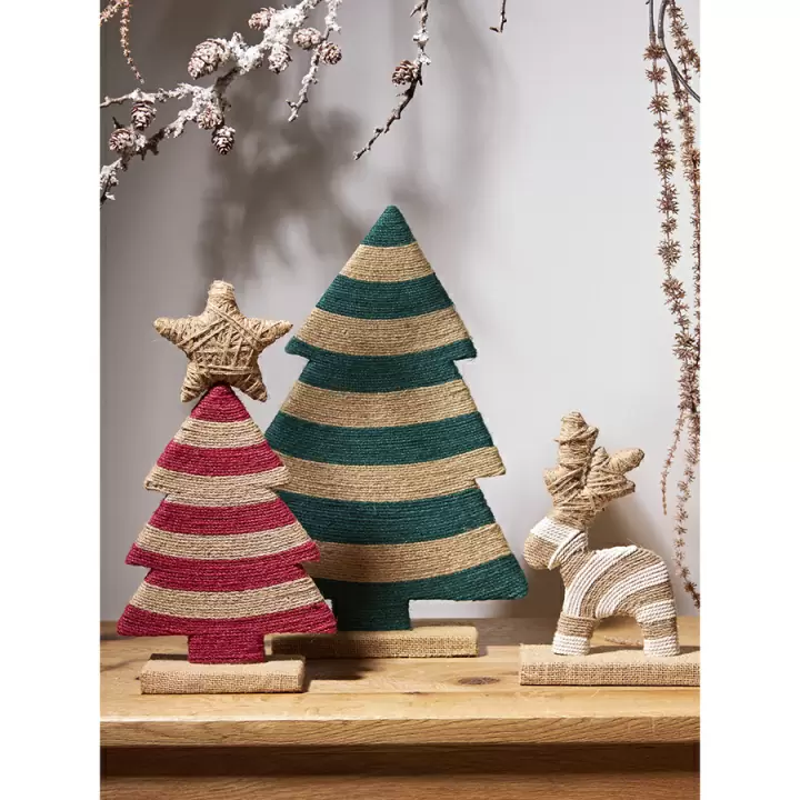 Декор новогодний trendy stripes из джута и гофрированного картона из коллекции new year essential