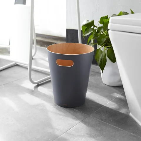 Корзина для мусора Umbra Woodrow, графит