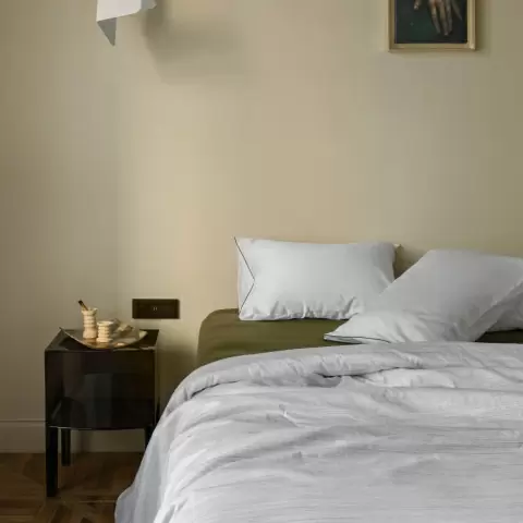 Набор наволочек из сатина из коллекции meditation, olive, 50х70 см