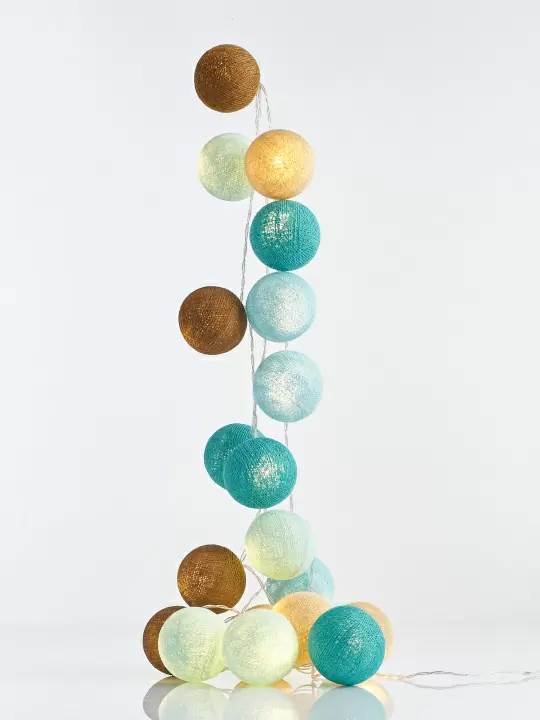 Гирлянда из 20 хлопковых шариков Lares & Penates До луны, 3,5 метра