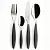 Набор из 24 столовых приборов Guzzini Cutlery Feeling, серый