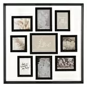 Рамка для фотографий pleasant moments, 57х57 см, белая/черная