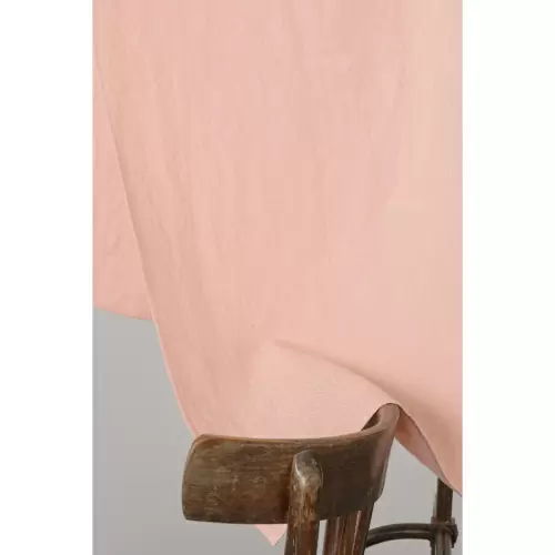 Дорожка на стол из умягченного льна с декоративной обработкой цвета пыльной розы essential, 45х150