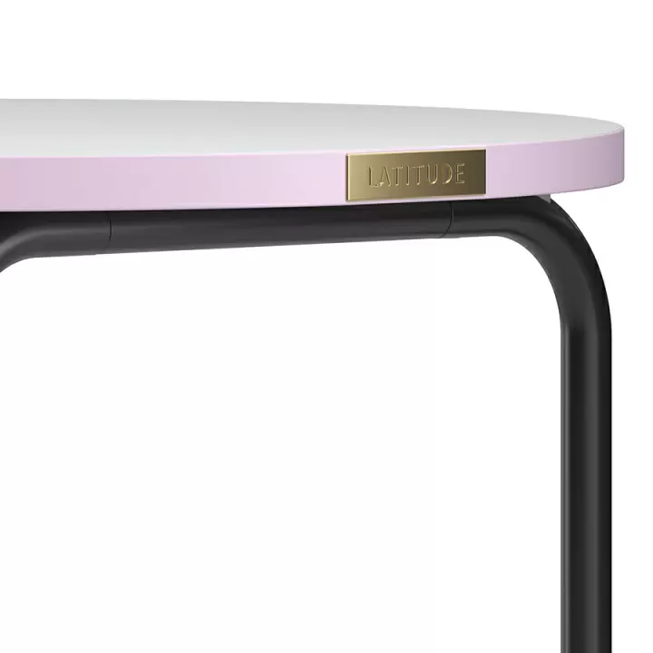 Столик кофейный ror, D50 см, черный/серый/розовый