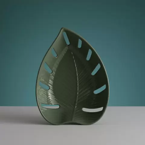 Блюдо для фруктов Mason Cash In the forest leaf зеленое