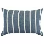 Чехол на подушку декоративный в полоску темно-синего цвета из коллекции essential, 40х60 см