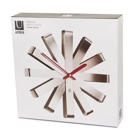Часы настенные Umbra Ribbon D30 см, сталь