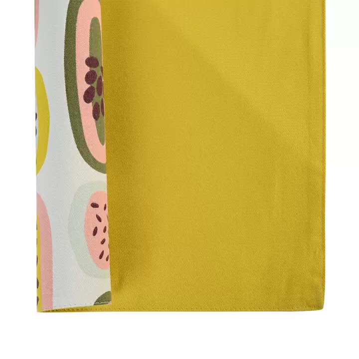 Салфетка двухсторонняя под приборы горчичного цвета с принтом passion fruit из коллекции wild, 35х45