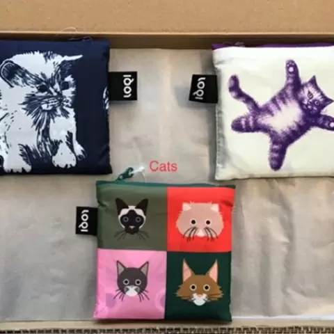 Складная сумка LOQI ARMANDO VEVE Flying Purr-ple Cat