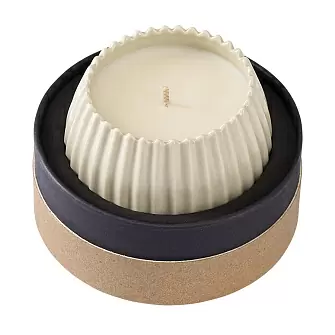 Свеча ароматическая nutmeg, leather & vanilla из коллекции edge, бежевый