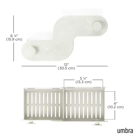 Набор настенных полок Umbra Nami, 2 шт, светло-бежевый