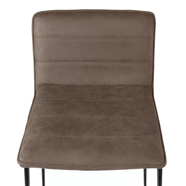 Набор из 2 барных стульев terence, экокожа, темно-коричневые