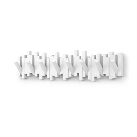 Вешалка настенная Umbra Sticks 8 крючков, белая
