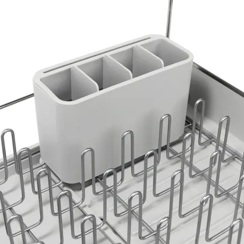 Раздвижная сушилка для посуды Joseph Joseph Extend Steel Plus, с держателем для бокалов
