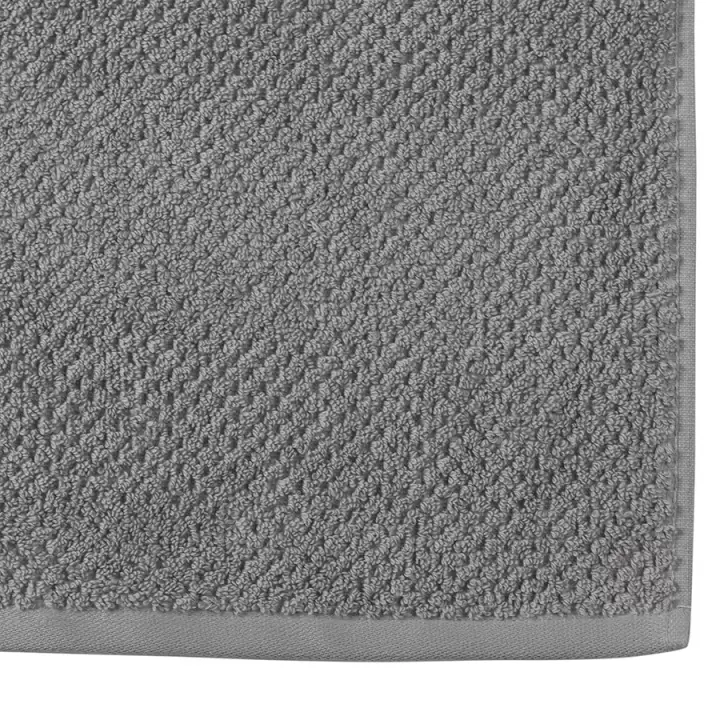Полотенце для рук фактурное серого цвета из коллекции essential